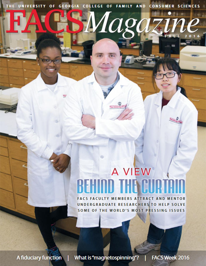 Scientists posing in lab